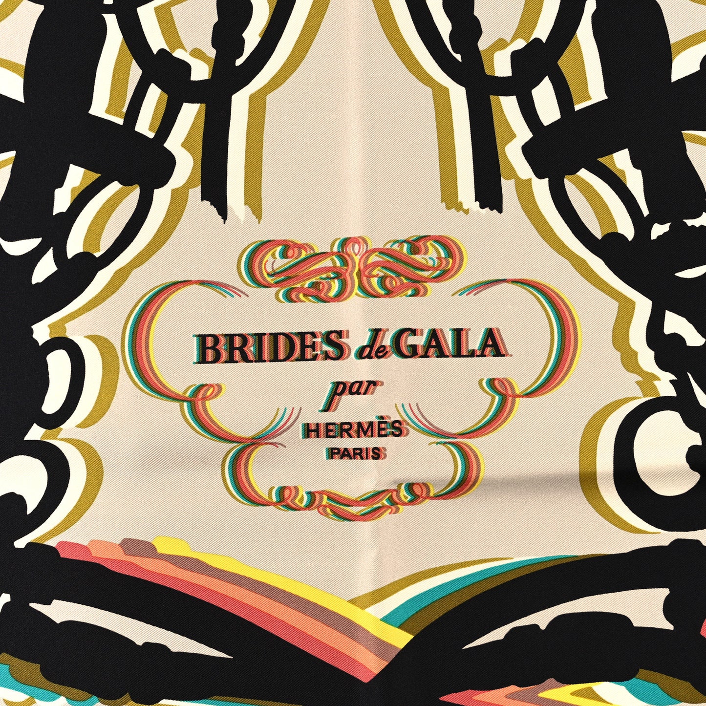 Silk Brides De Gala Shadow Scarf 90 Beige Ebene Jaune