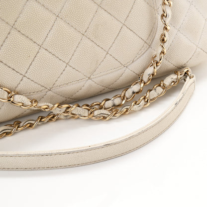 Chanel Caviar Quilted Small Coco Handle Flap White 18 of 21