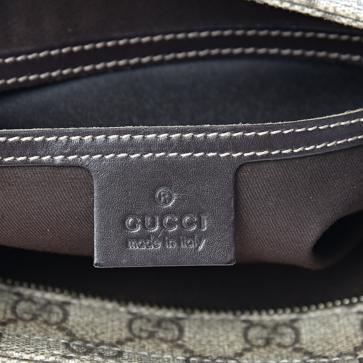 Gucci GG Supreme Monogram Medium Flat Messenger Bag Dark Brown 5 of 12