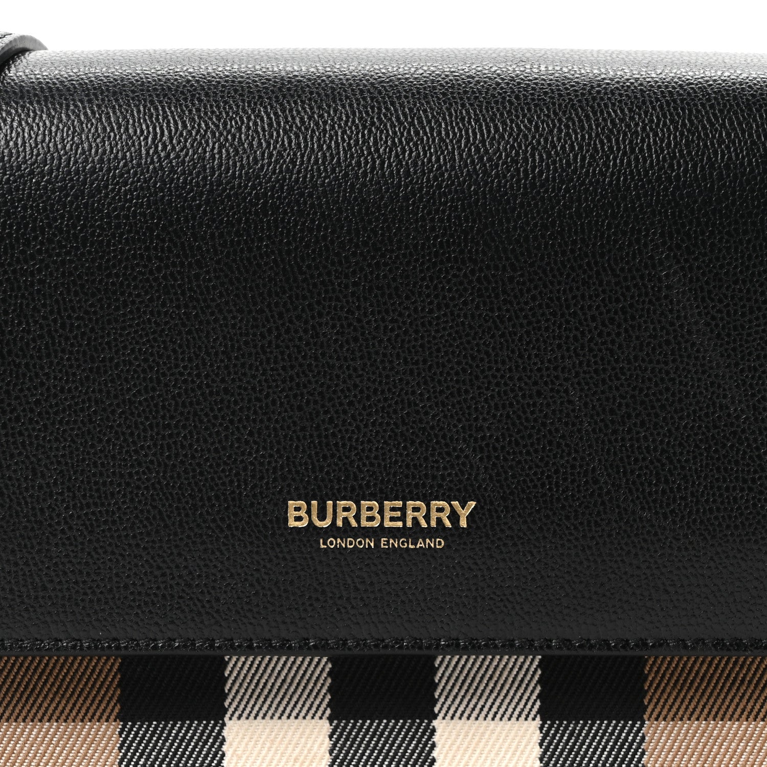 Burberry Grained Calfskin House Check Tartan Mix New Hampshire Black 8 of 10