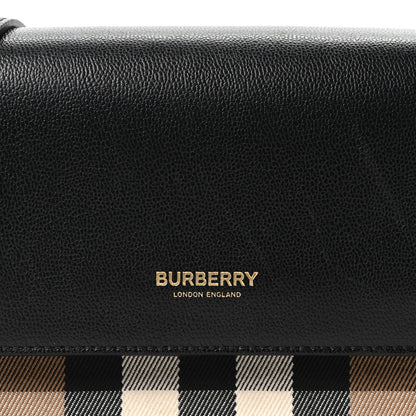 Burberry Grained Calfskin House Check Tartan Mix New Hampshire Black 8 of 10