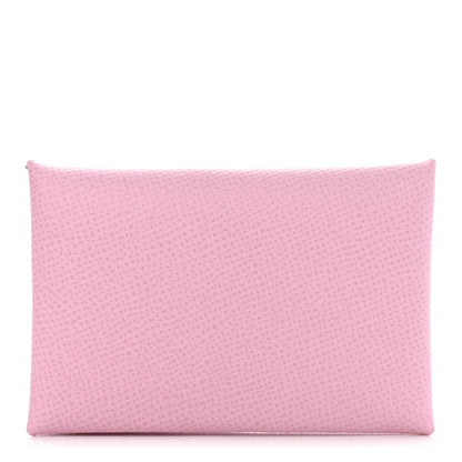 Hermes Epsom Horseshoe Calvi Card Case Mauve Sylvestre Craie 1 of 8