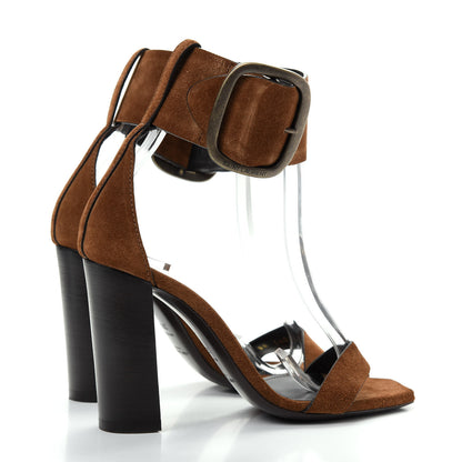 Saint Laurent Suede Otterproof Ankle Strap Sandals 36.5 Land 4 of 11