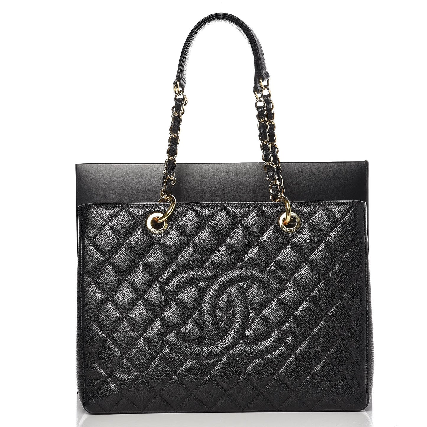 Caviar Quilted Grand Shopping Tote GST Black
