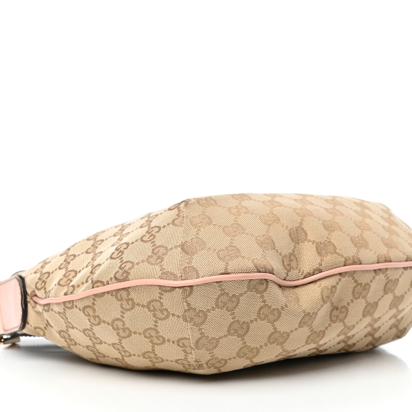 Monogram Web Medium Half Moon Hobo Blue Pink