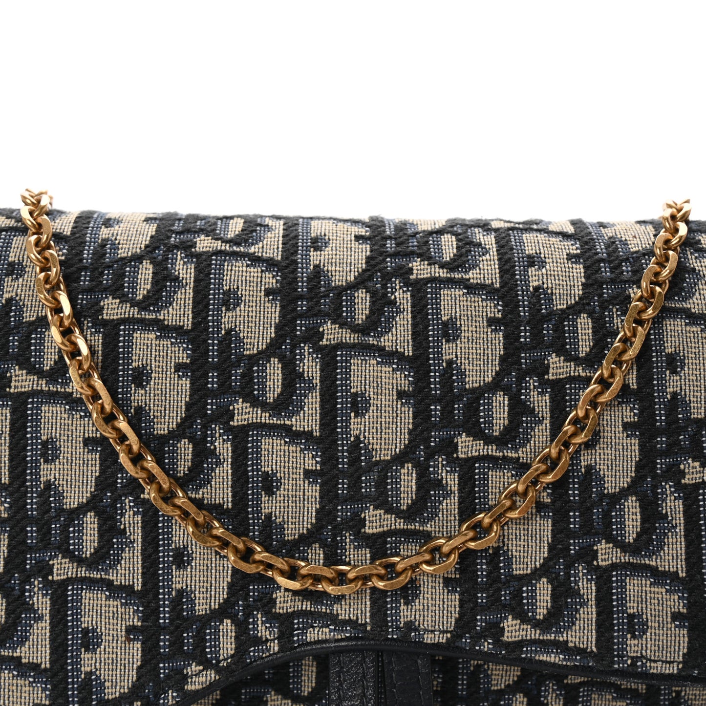 Oblique Saddle Chain Pouch Blue