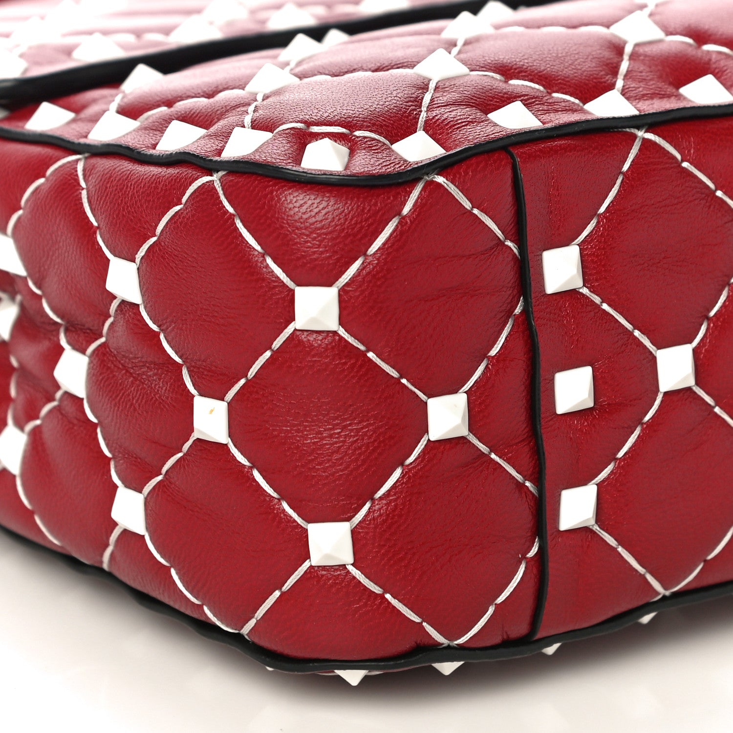 Valentino Garavani Lambskin Medium Free Rockstud Spike Shoulder Bag Rosso Valentino 8 of 14