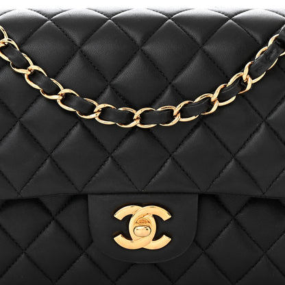 Chanel Lambskin Quilted Medium Double Flap Black 8 of 14