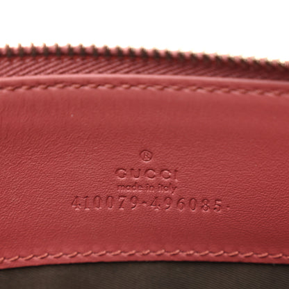 Gucci GG Supreme Monogram Blooms Small Zip Pouch Beige Multicolor Dry Rose 6 of 7