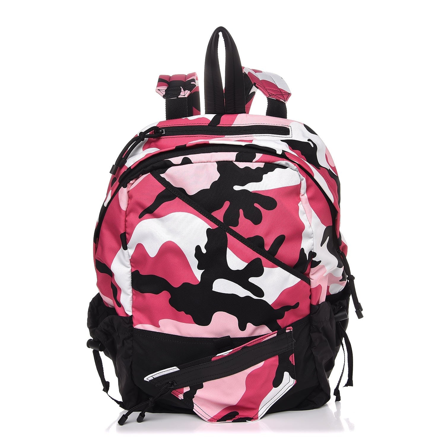 Valentino Garavani Nylon Camouflage Print Backpack Pink White Black 1 of 7