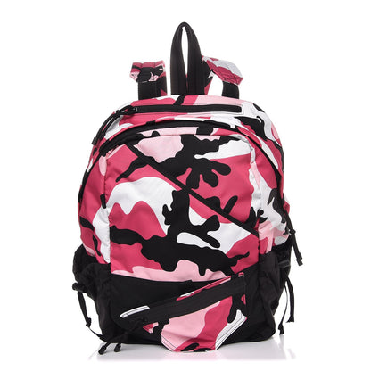 Valentino Garavani Nylon Camouflage Print Backpack Pink White Black 1 of 7