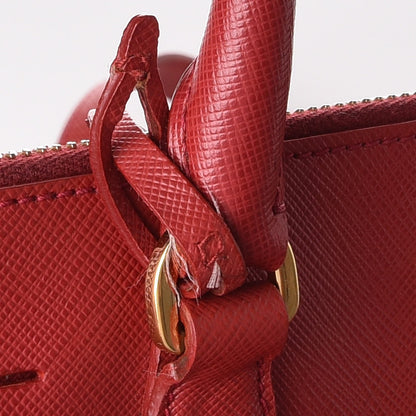 Prada Saffiano Small Galleria Double Zip Tote Fuoco 9 of 14