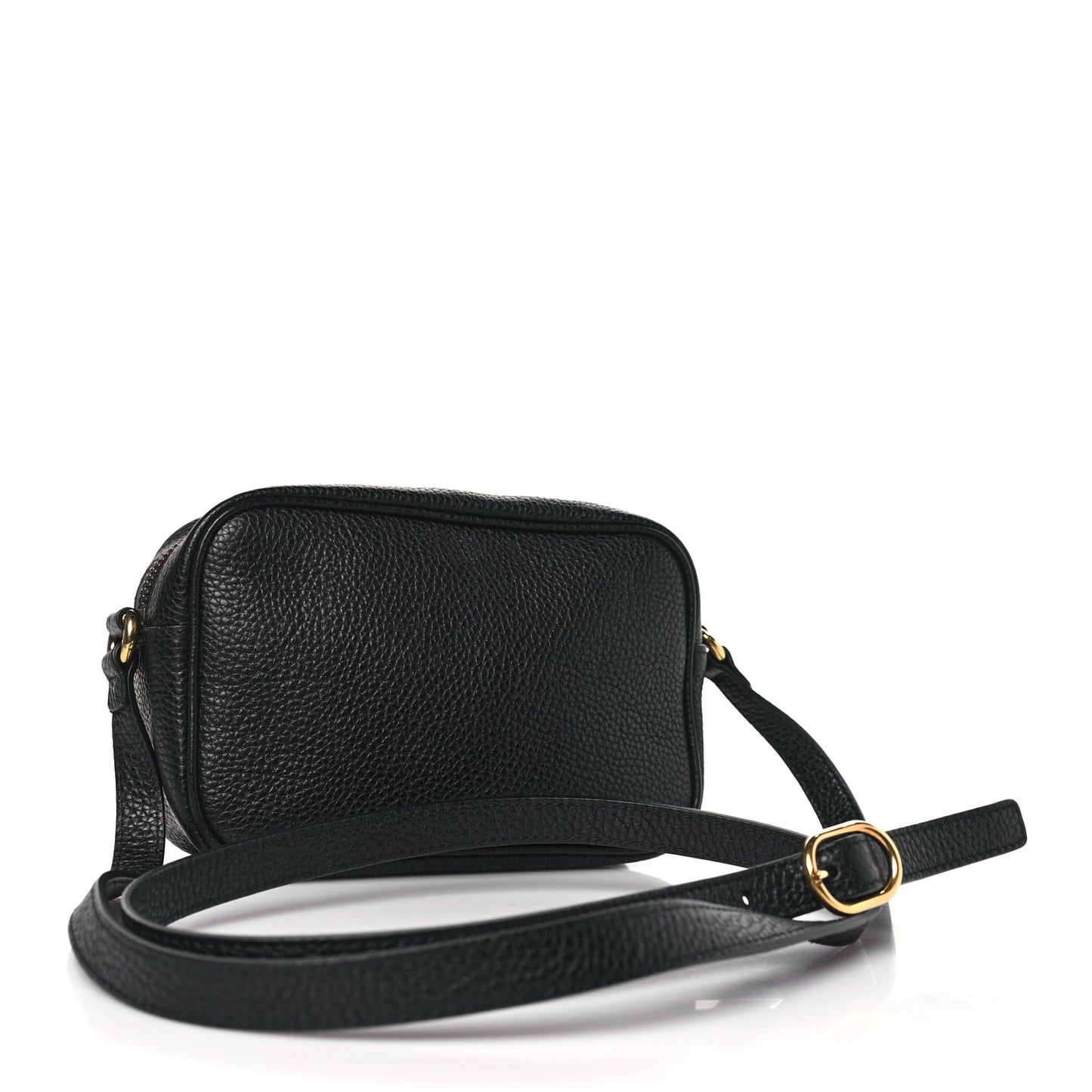 Pebbled Calfskin Mini Soho Disco Bag Black