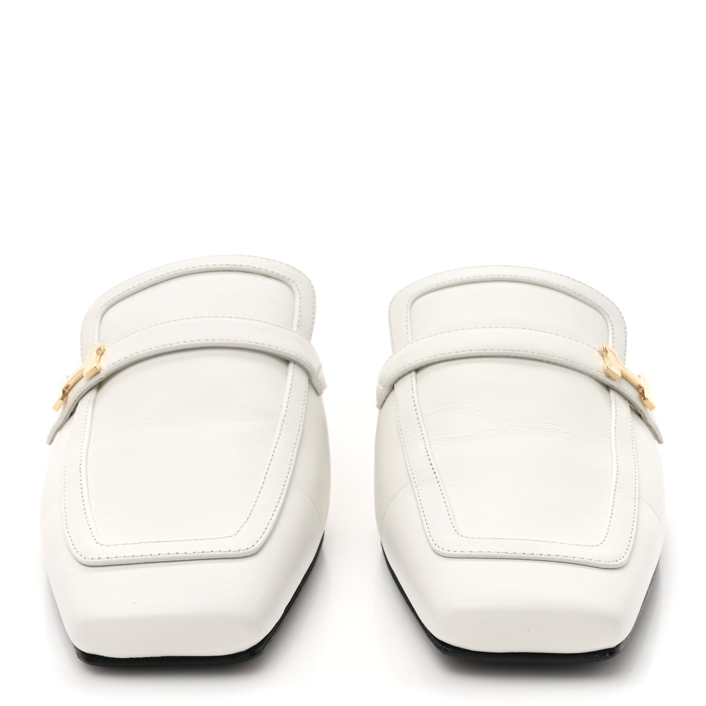 Calfskin Womens Groupie Mules 35.5 White
