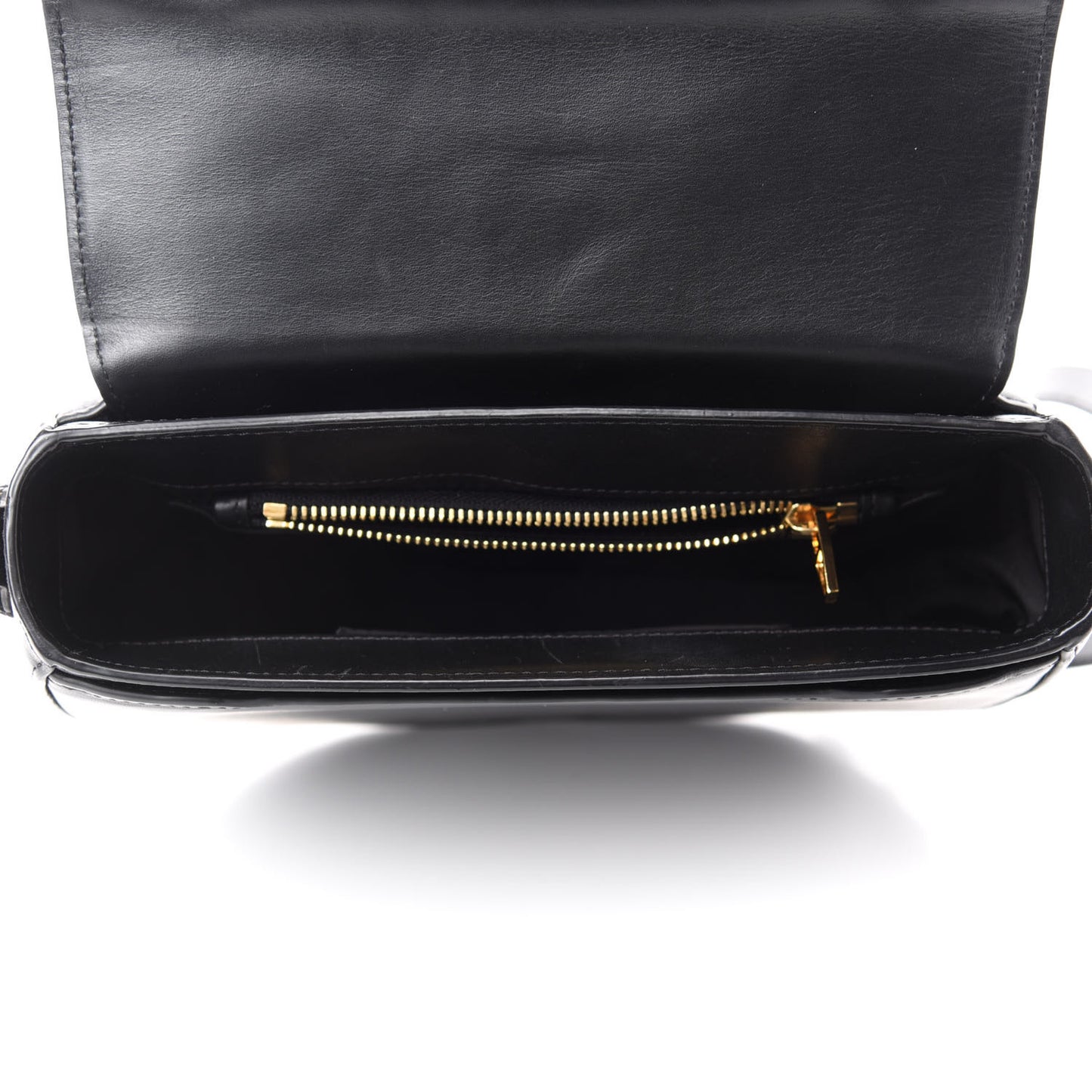 Calfskin Lia Black Pale Gold Hardware