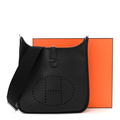 Hermes Taurillon Clemence Evelyne III PM Black 11 of 11