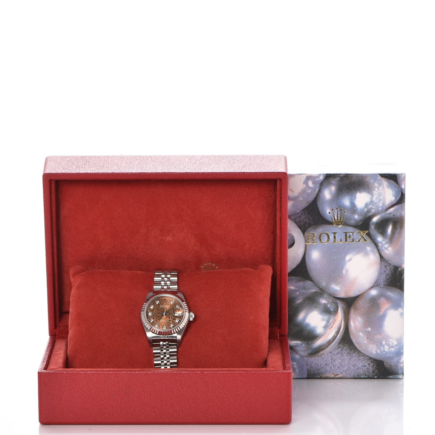 Stainless Steel 18K White Gold Diamond 26mm Oyster Perpetual Datejust Watch Pink Jubilee 69174