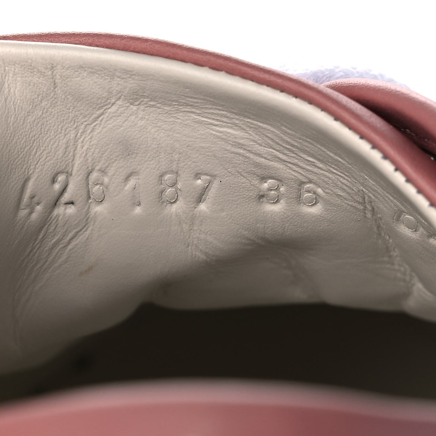 GG Monogram Calfskin Womens Low Top Sneakers 36 Pink Soft Pink