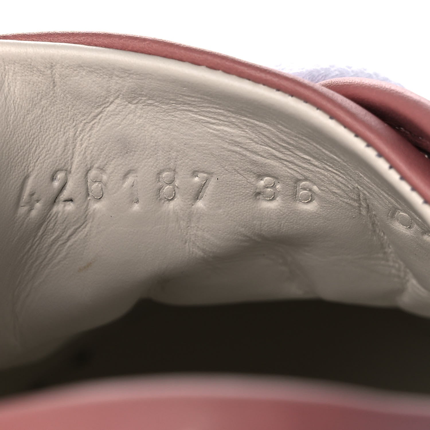 Gucci GG Monogram Calfskin Womens Low Top Sneakers 36 Pink Soft Pink 8 of 10