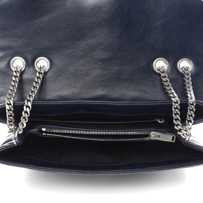 Saint Laurent Calfskin Y Quilted Monogram Medium Loulou Chain Satchel Medium Blue 5 of 11
