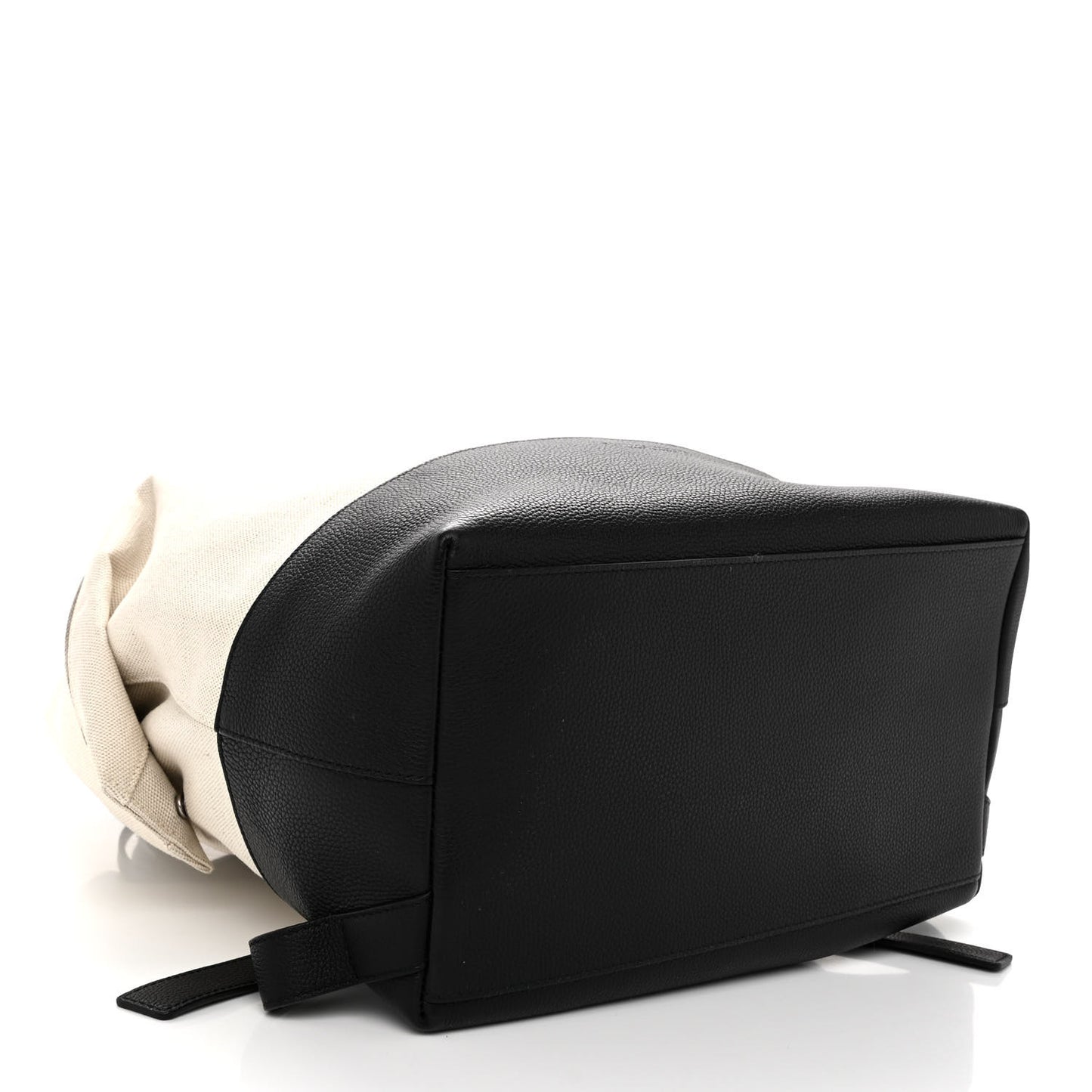 Canvas Calfskin Backpack Natural Black