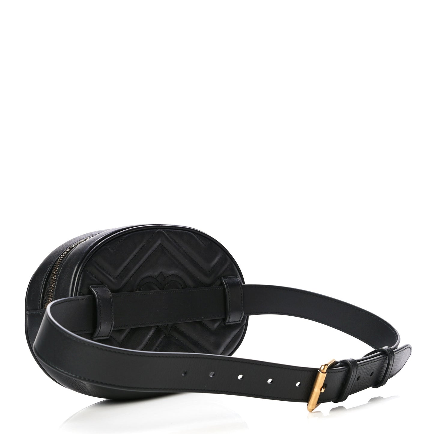 Calfskin Matelasse GG Marmont Belt Bag 85 34 Black