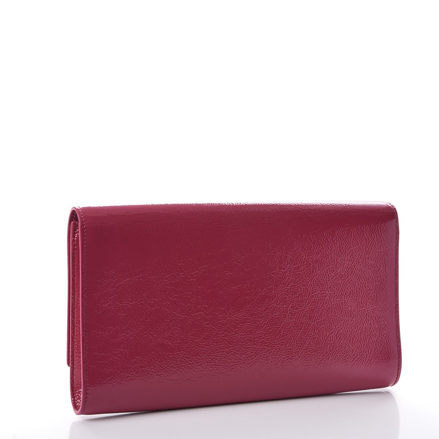 Textured Patent Monogram Large Belle De Jour Clutch Fuchsia