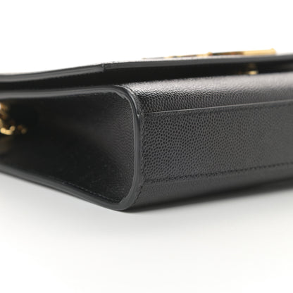 Saint Laurent Grain De Poudre Small Monogram Kate Satchel Black 9 of 12