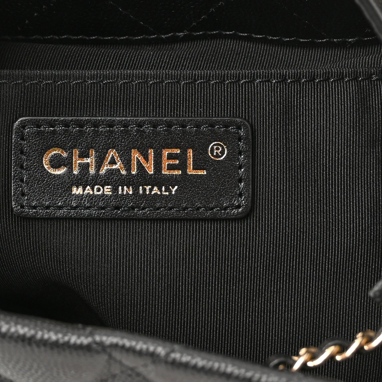Chanel Caviar Quilted Rolled Up Bucket Drawstring Bag Black 6 of 9