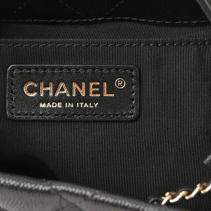 Chanel Caviar Quilted Rolled Up Bucket Drawstring Bag Black 6 of 9