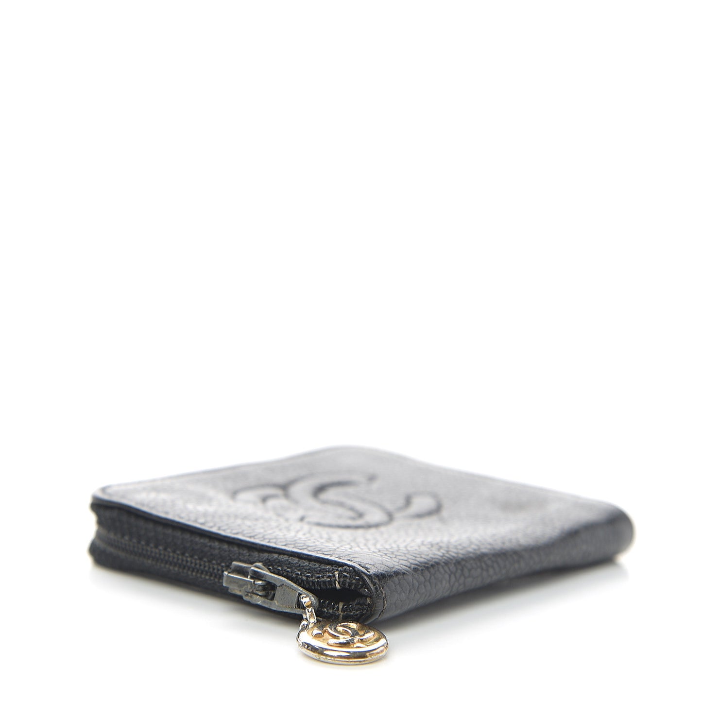 Caviar Timeless CC Zip Around Coin Purse Black
