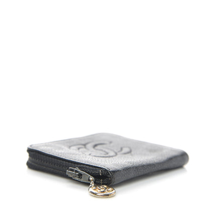 Chanel Caviar Timeless CC Zip Around Coin Purse Black 3 of 8