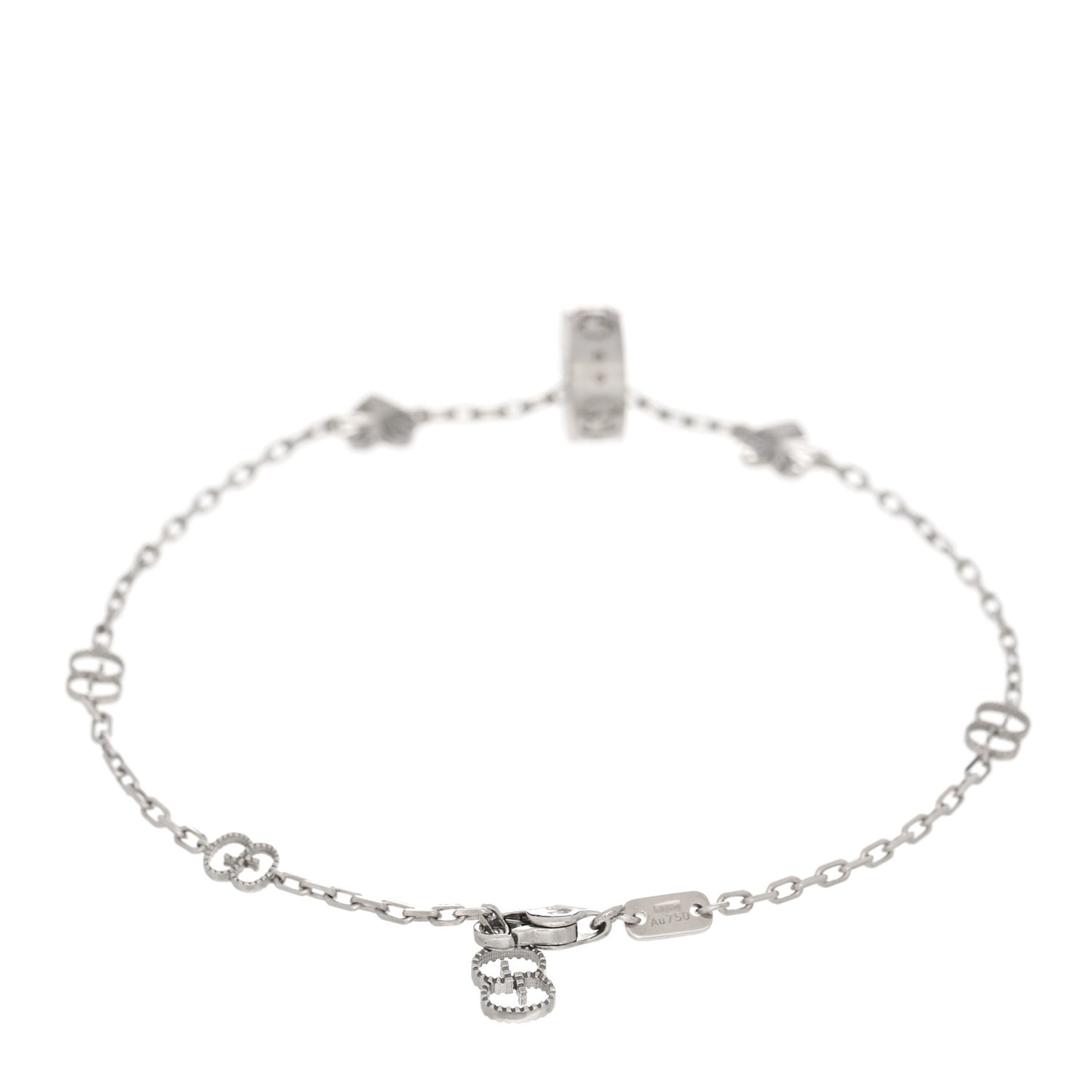 18K White Gold Icon Heart Bracelet