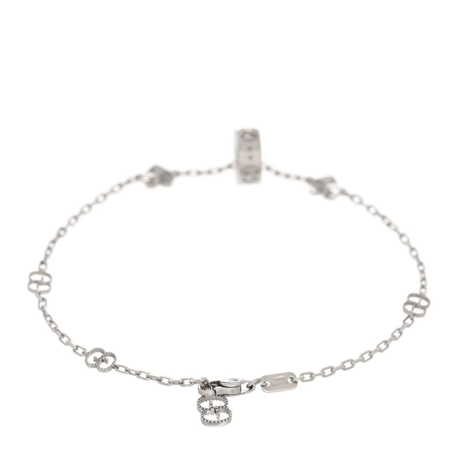 Gucci 18K White Gold Icon Heart Bracelet 2 of 4