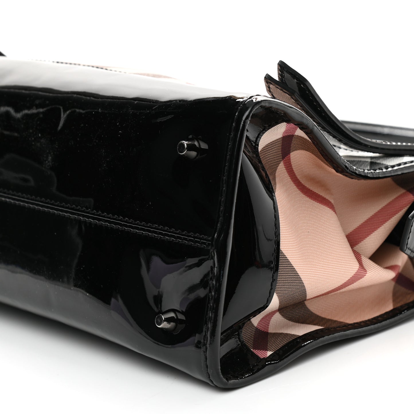 Patent Trim Supernova Check Ashmore Tote Black