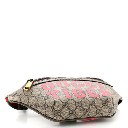 Gucci GG Supreme Monogram Textured Dollar Calfskin Gucci Tiger Belt Bag Beige Ebony Lobster Red New Shamarock New Acero 4 of 10