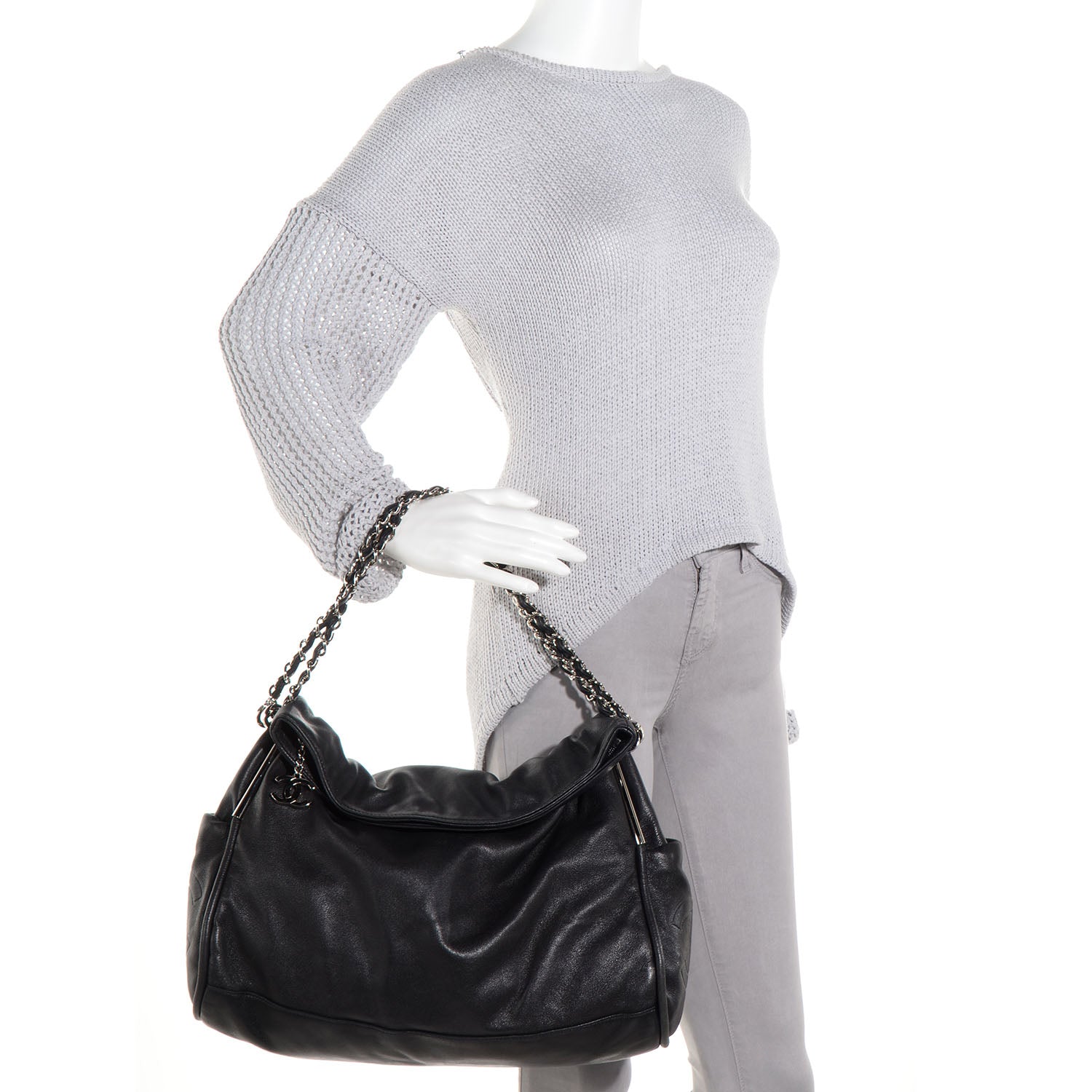Chanel Lambskin Large Ultimate Soft Tote Black 2 of 7