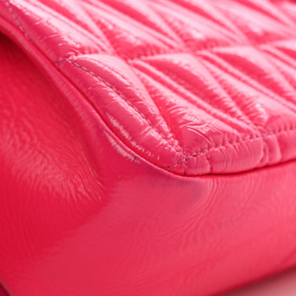 Versace Patent Quilted Virtus Shoulder Bag Pink 11 of 14