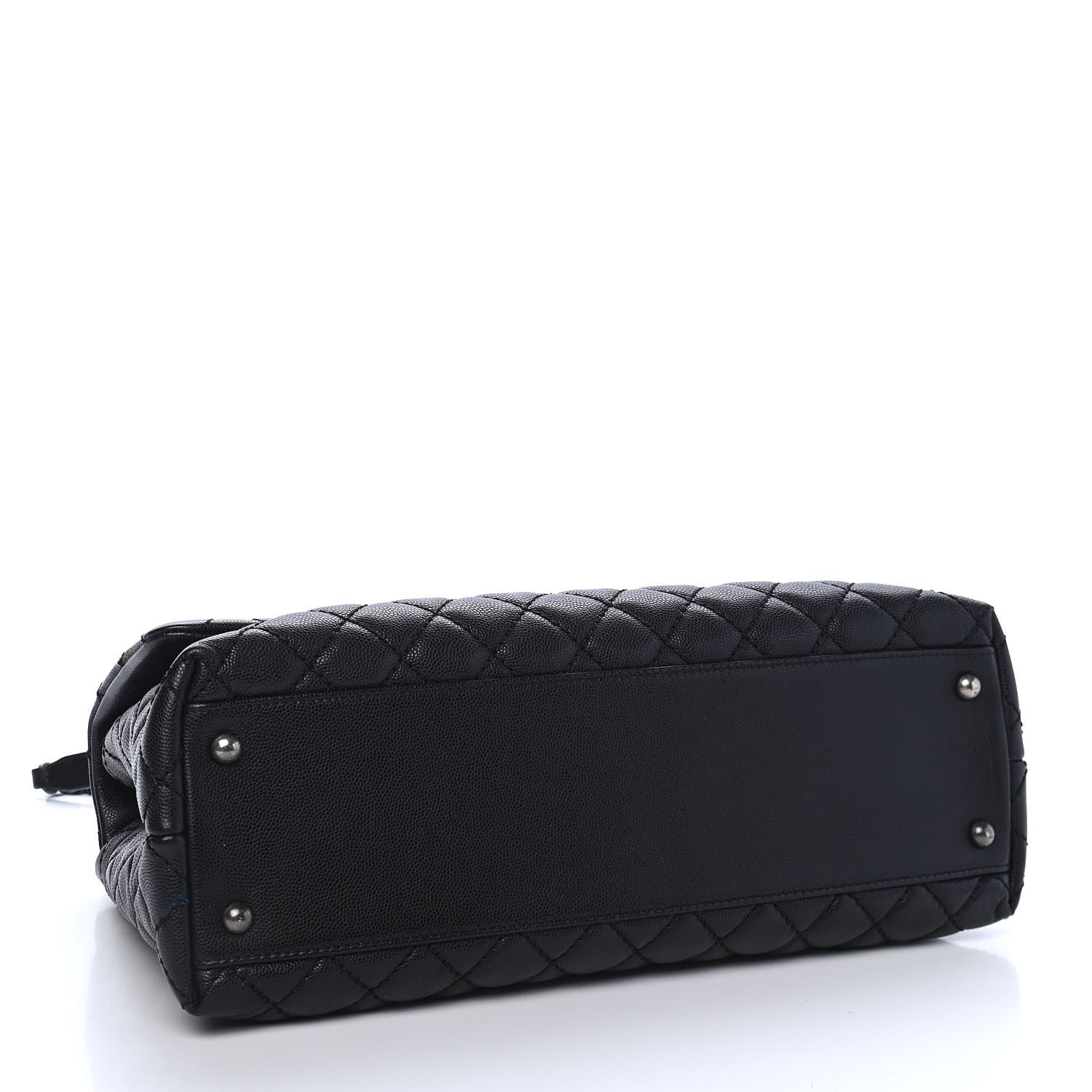 Chanel Caviar Lizard Quilted Medium Coco Handle Flap Black 4 of 10