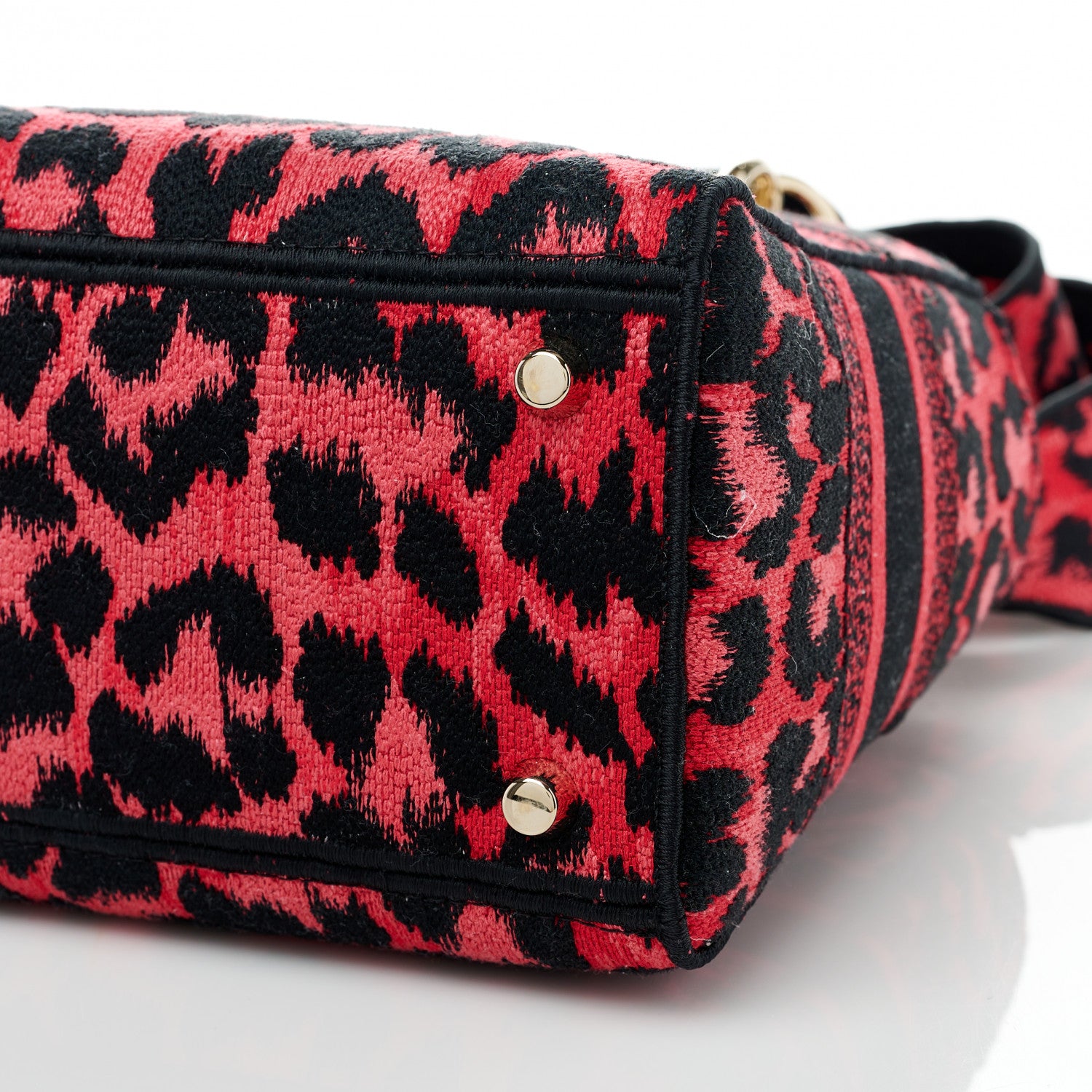 Christian Dior Canvas Medium Mizza Embroidered Lady D-Lite Fuchsia 8 of 8