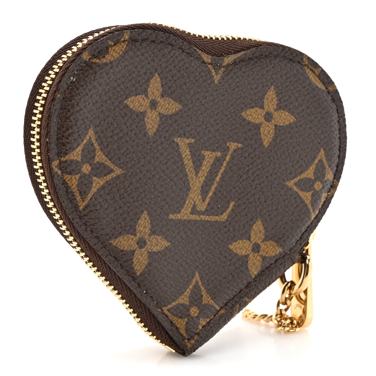 Louis Vuitton Monogram Leopard Coeur Heart Coin Purse Blanc Corail 3 of 7