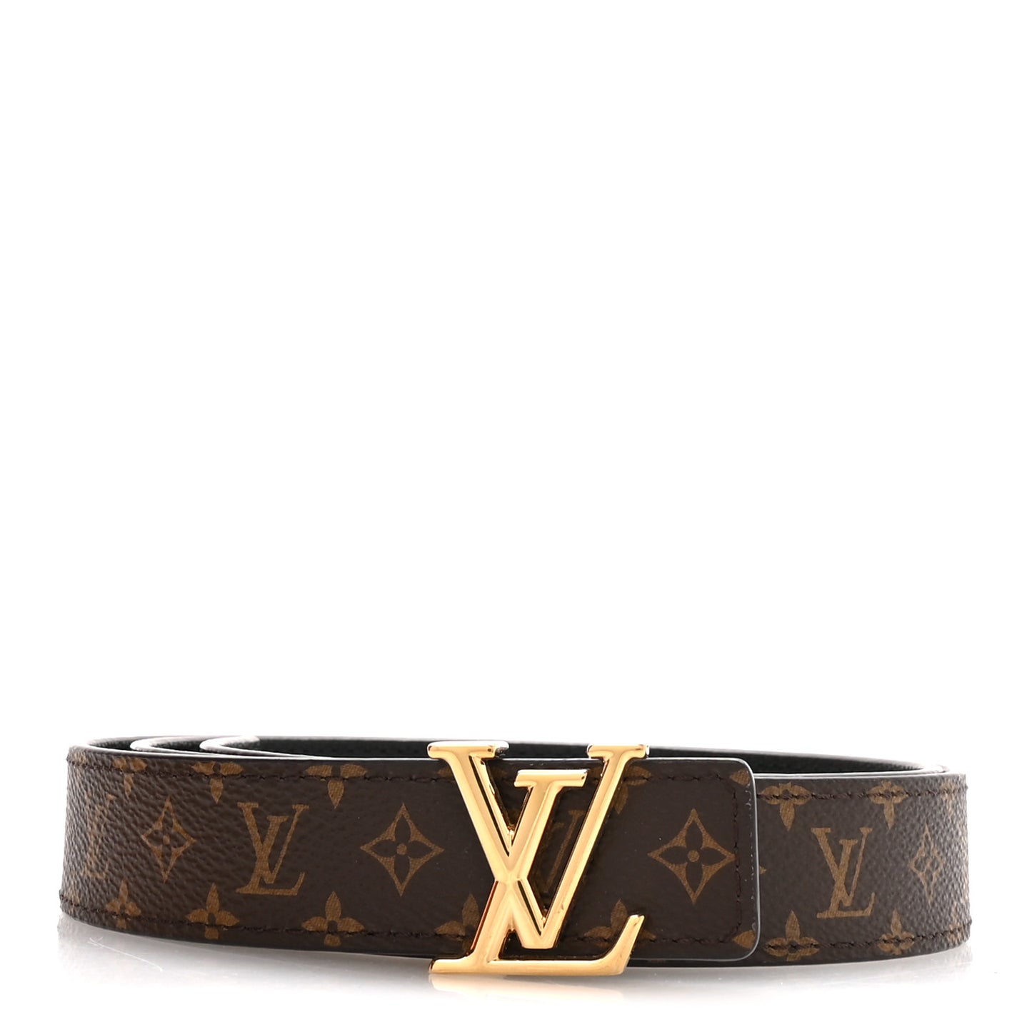 Calfskin Monogram 25mm LV Iconic Reversible Belt 85 34 Black