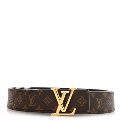 Louis Vuitton Calfskin Monogram 25mm LV Iconic Reversible Belt 85 34 Black 1 of 7
