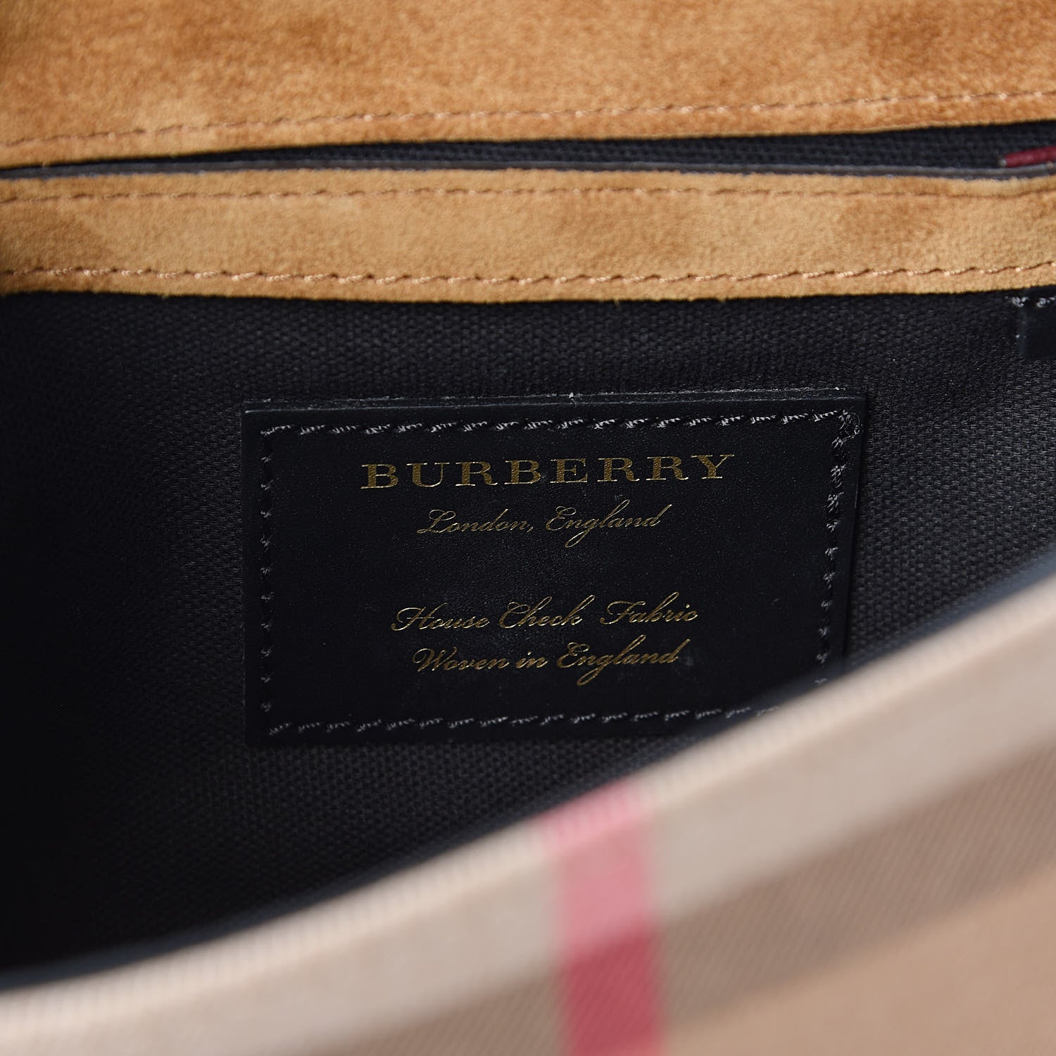 Burberry Derby Calfskin House Check Small Macken Crossbody Bag Mahogany Red 6 of 10