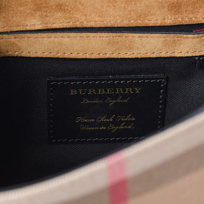 Burberry Derby Calfskin House Check Small Macken Crossbody Bag Mahogany Red 6 of 10
