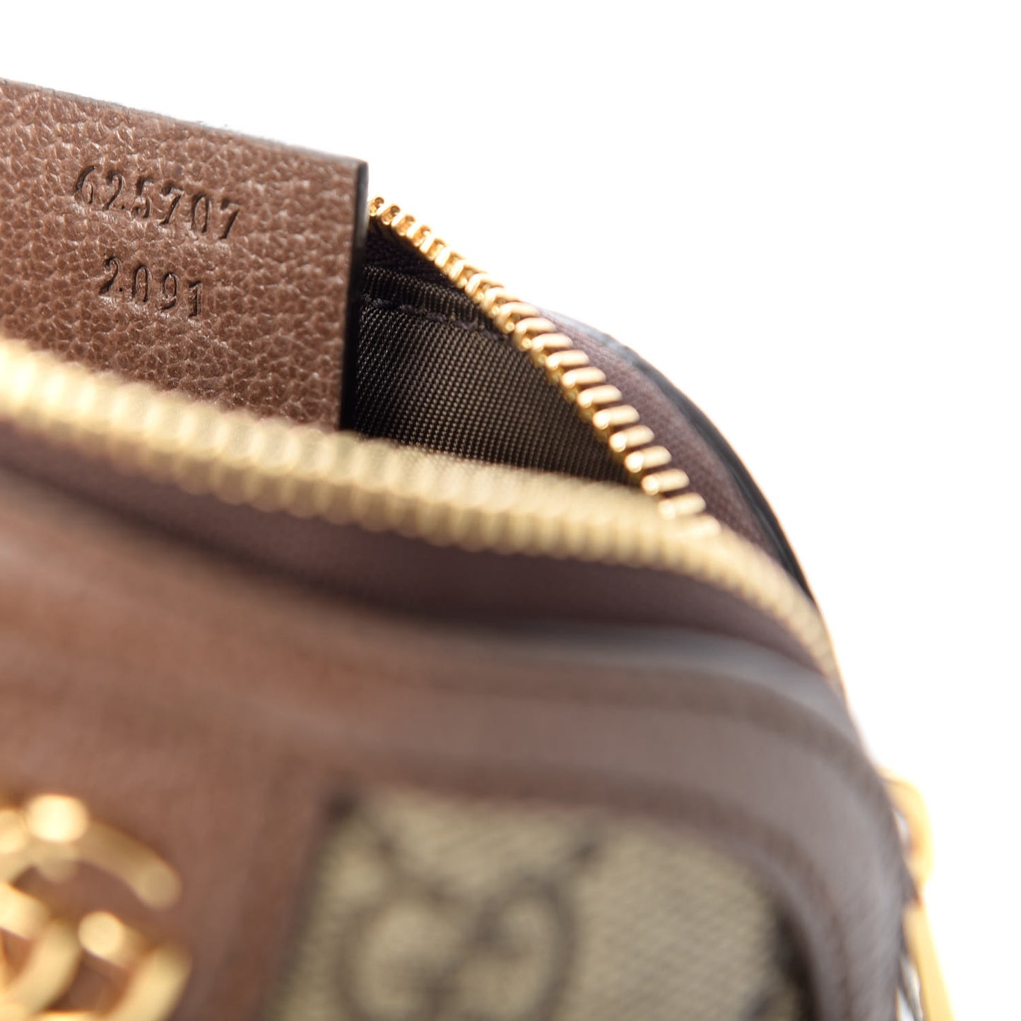 GG Supreme Monogram Web Ophidia Dome Key Pouch Beige New Acero