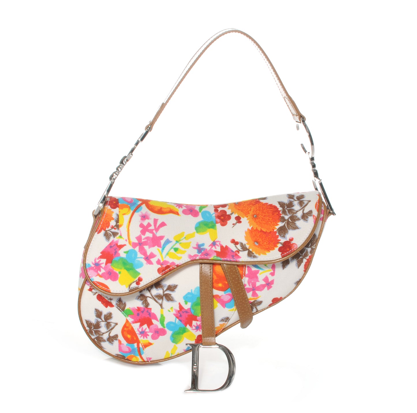 Canvas Floral Saddle Bag