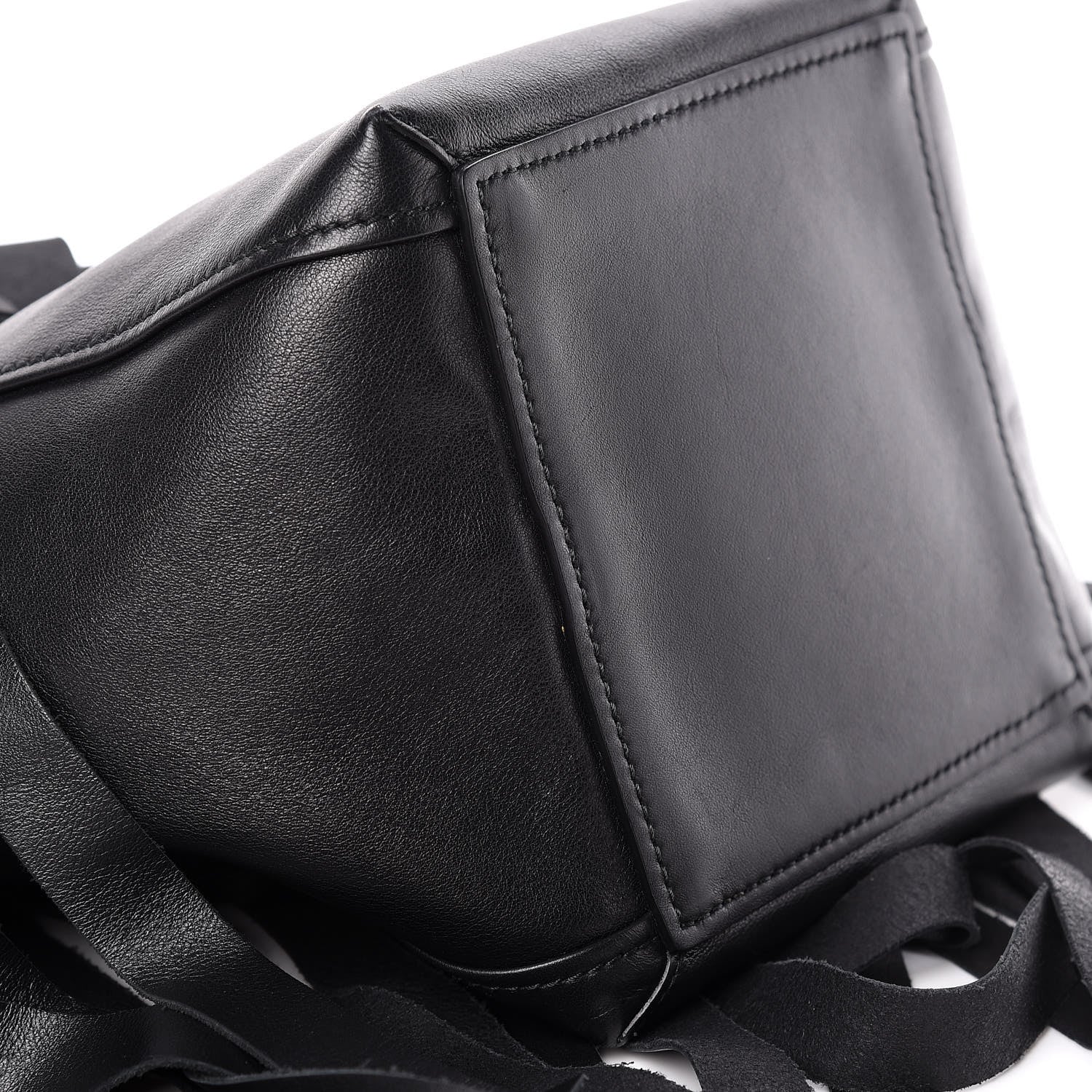 Balenciaga Calfskin XS Fringe Laundry Cabas Black 9 of 10