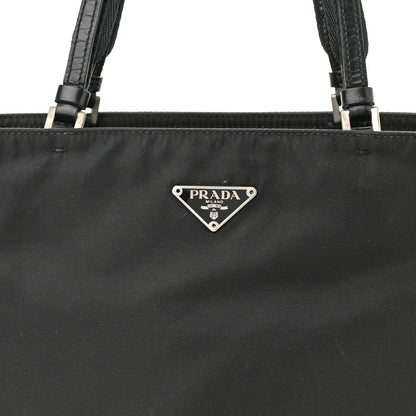 Prada Nylon Calfskin Tote Black 7 of 11