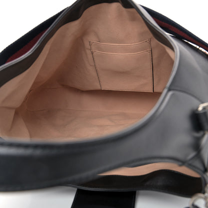 Gucci Calfskin Web Tiger Embroidered Large Dionysus Hobo Black 5 of 9